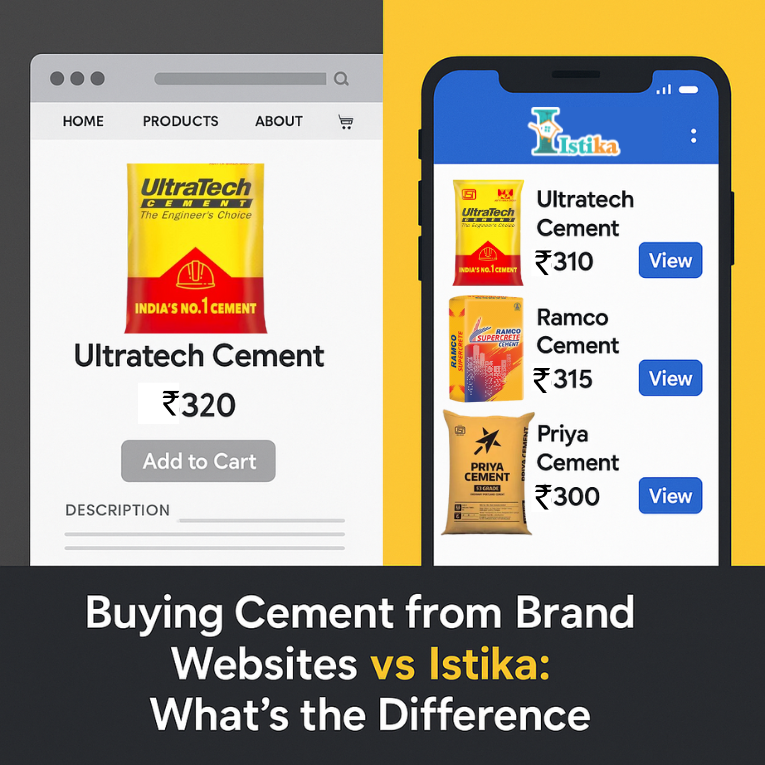 Buying Cement from Brand Websites vs Istika: What’s the Difference