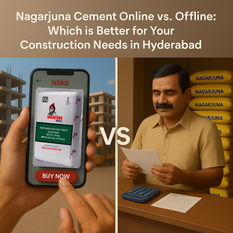 Nagarjuna Cement Online vs. Offline: Which is Better for Your Construction Needs in Hyderabad