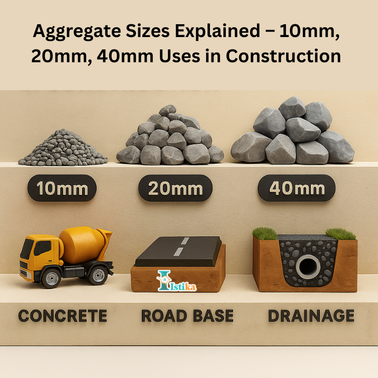 Aggregate Sizes Explained – 10mm, 20mm, 40mm Uses in Construction